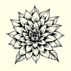 Masculine Chrysanthemum Tattoo