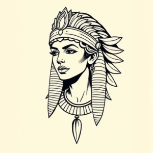 Masculine Cleopatra Tattoo
