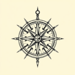 Masculine Compass Tattoo