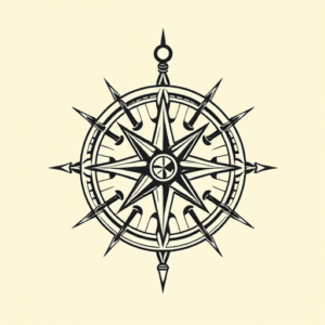 Masculine Compass Tattoo