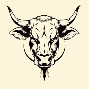 Masculine Cow Tattoo