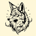Masculine Coyote Tattoo