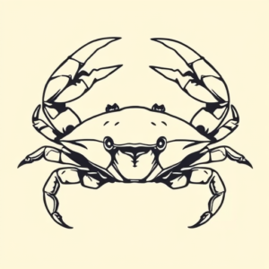 Masculine Crab Tattoo