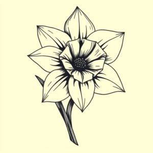 Masculine Daffodil Tattoo