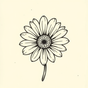 Masculine Daisy Tattoo