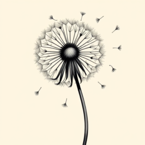 Masculine Dandelion Tattoo