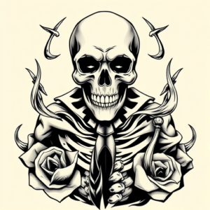 Masculine Death Tattoo