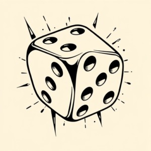 Masculine Dice Tattoo