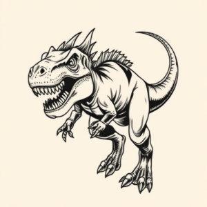 Masculine Dinosaur Tattoo