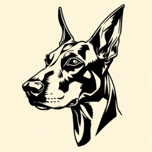 Masculine Doberman Tattoo