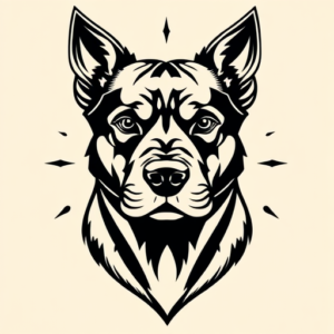 Masculine Dog Tattoo