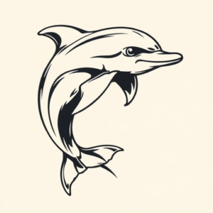 Masculine Dolphin Tattoo