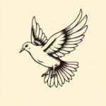 Masculine Dove Tattoo