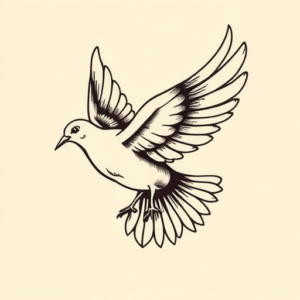 Masculine Dove Tattoo