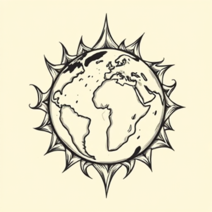 Masculine Earth Tattoo