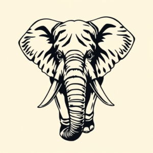 Masculine Elephant Tattoo