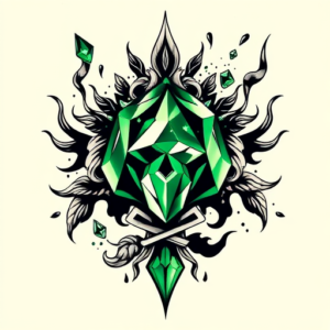 Masculine Emerald Tattoo