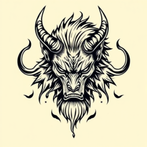 Masculine Fenrir Tattoo