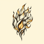 Masculine Fire Tattoo