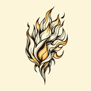 Masculine Fire Tattoo