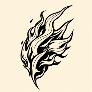 Masculine Flame Tattoo