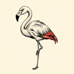Masculine Flamingo Tattoo