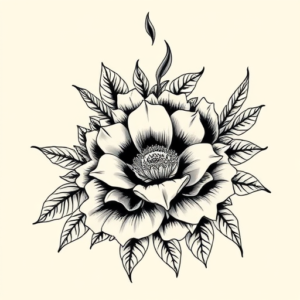 Masculine Floral Tattoo
