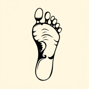 Masculine Footprint Tattoo