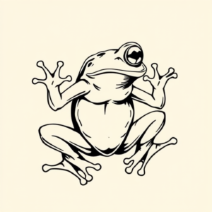 Masculine Frog Tattoo
