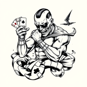 Masculine Gambling Tattoo