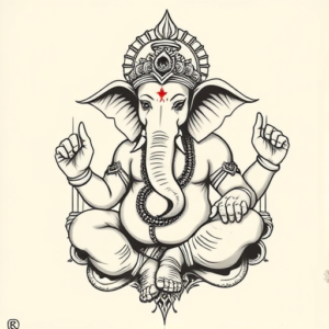 Masculine Ganesha Tattoo