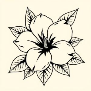 Masculine Gardenia Tattoo