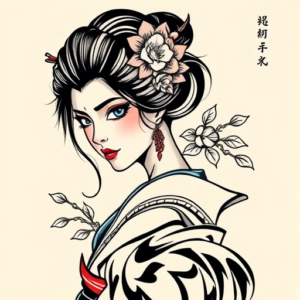 Masculine Geisha Tattoo