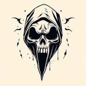 Masculine Ghostface Tattoo