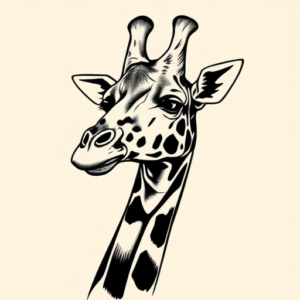 Masculine Giraffe Tattoo