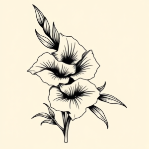 Masculine Gladiolus Tattoo