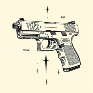 Masculine Glock Tattoo