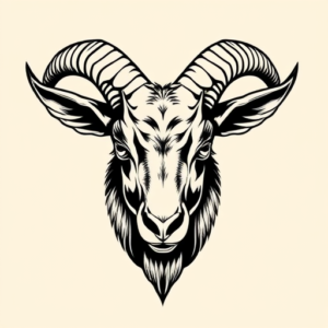 Masculine Goat Tattoo
