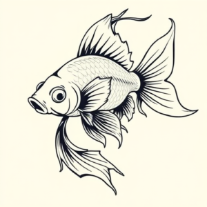 Masculine Goldfish Tattoo