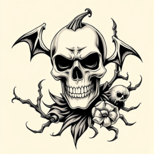 Masculine Halloween Tattoo