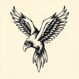 Masculine Hawk Tattoo