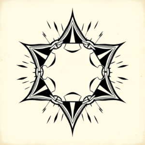 Masculine Hexagon Tattoo