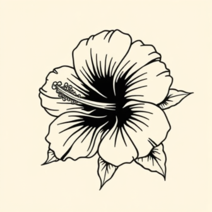 Masculine Hibiscus Tattoo