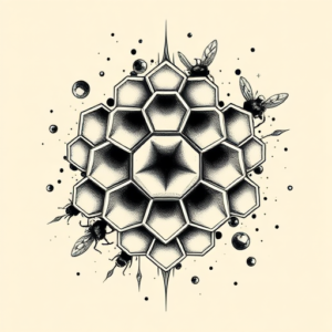 Masculine Honeycomb Tattoo