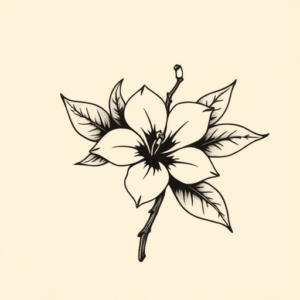 Masculine Honeysuckle Tattoo