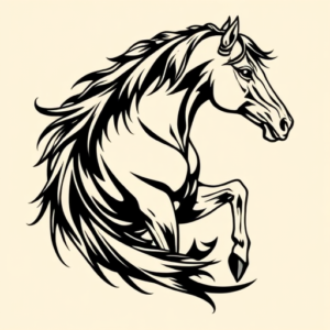 Masculine Horse Tattoo