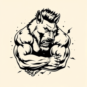 Masculine Husky Tattoo