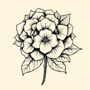 Masculine Hydrangea Tattoo