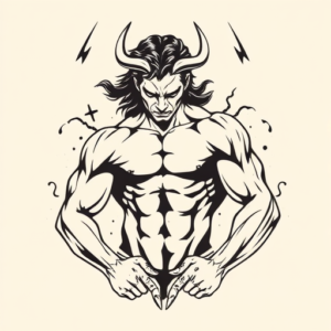 Masculine Incubus Tattoo