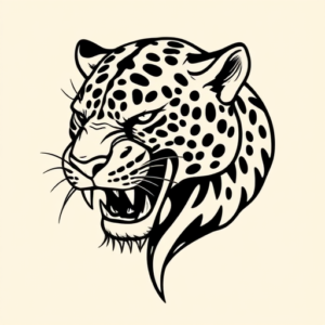 Masculine Jaguar Tattoo